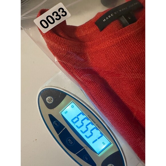 Marc by Marc Jacobs Sweater Women L Red Silk Knit Lightweight Boho Preppy NWOT - Picture 6 of 6